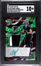  🔥2022 Panini Spectra Aspiring Drake London RPA  /35🔥 GM 10💎 *POP 2* ( RARE )