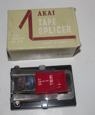 Vintage AKAI Tape Splicer AS-3 Audio Red Reel to Reel Trim Cut W/box C4