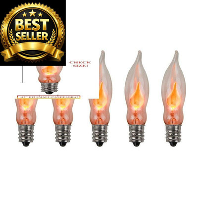 Creative Hobbies  A101 Flicker Flame Light Bulb - 5 Count (Pack of 1), Orange 