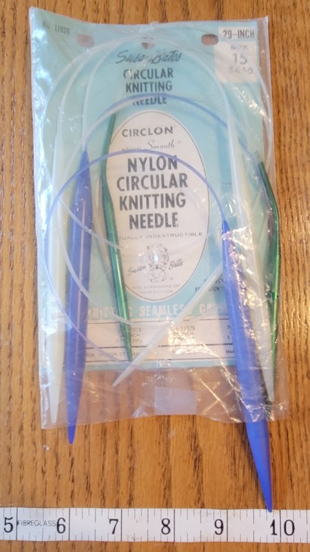Lot of 4, Circular Knitting Needles. 4 Sizes. 3 Plastic, 1 Metal.