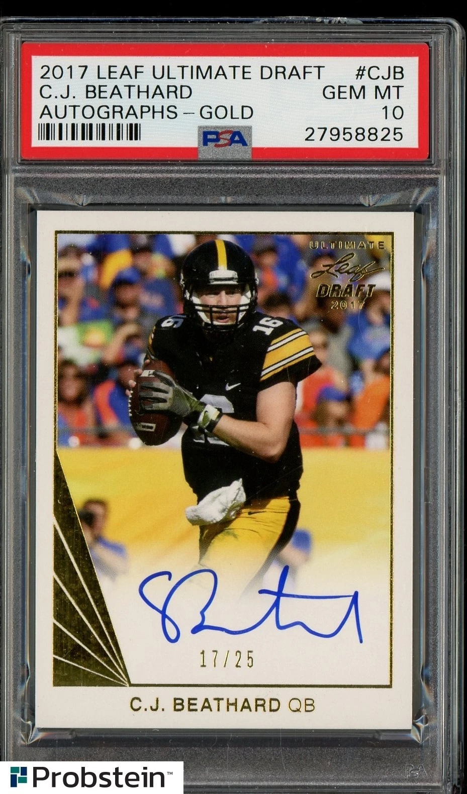 CJ Beathard Leaf Ultimate Draft Autographs #CJB Gold