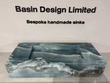 Bathroom bespoke tiled sink 1000mm