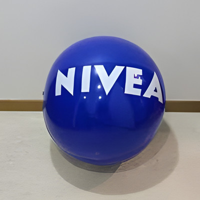 NIVEA Aufblasbarer Strandball Pool Spielzeug Blau Weiß Sommer Urlaub Schwimmball