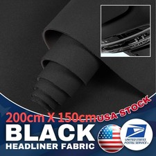 New 79"x60" 3MM Black Flat Knit Headliner Fabric for Car Truck Interior Roof