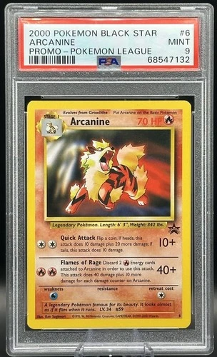 PSA 9 Arcanine 2000 Black Star Promo #6