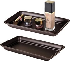 Vintage Farmhouse Decor Metal Vanity Tray 2 Pack ,Countertop Guest Hand Towel