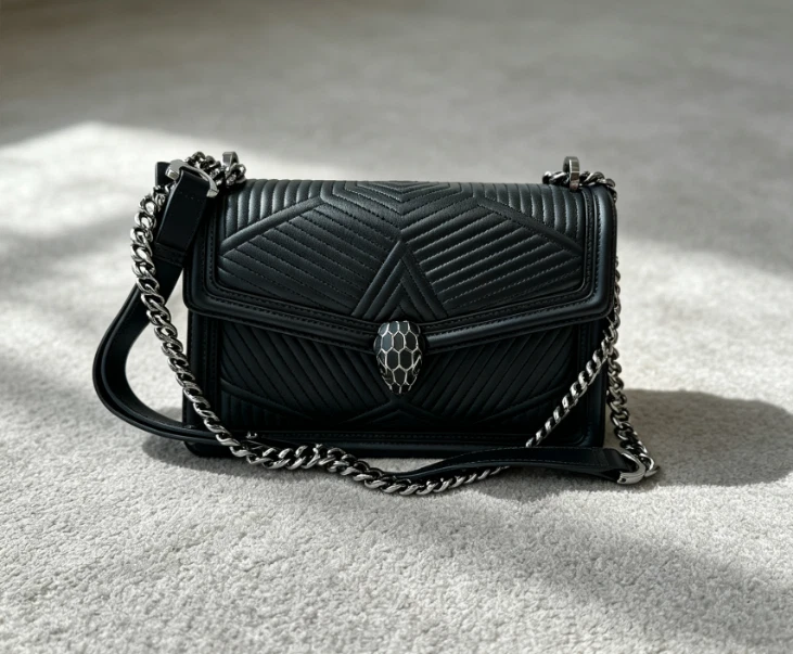 Bvlgari Leather Exterior Black Bags & Handbags for Women for sale