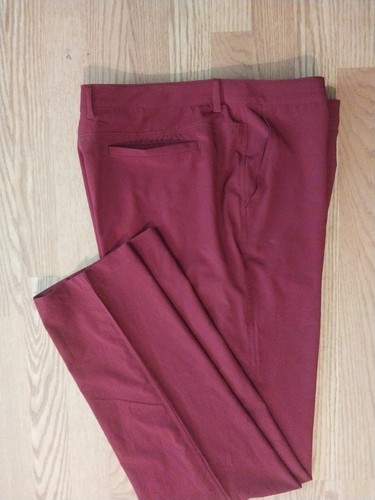 PANTALONES DE GOLF SP4 CORTOS PAR 4 BORGOÑA ROJO AGARRE CINTURA POLIÉSTER HOMBRE 39 X 34 ¡Leer!! - Imagen 2 de 5