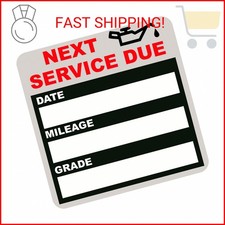 JINCH Oil Change Stickers Static Cling, 120pcs 2x2 Inches Oil Change Reminder St