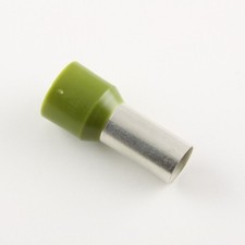 1/0 Ga. Olive Insulated Ferrules, 0.79" Pin Lg. - pack of 10