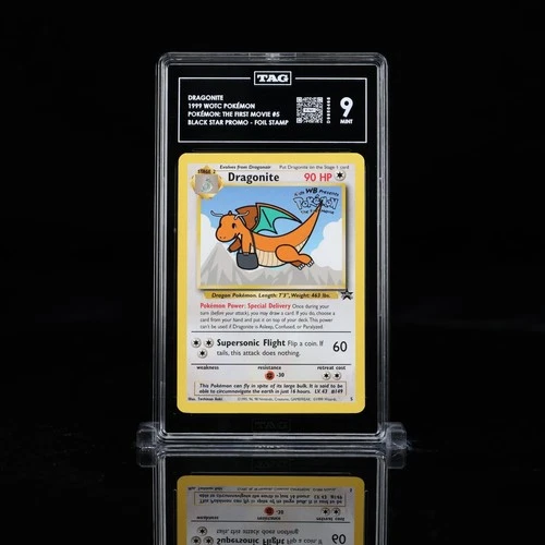1999 Pokemon Game Movie Promo #5 Dragonite TAG 9 MINT