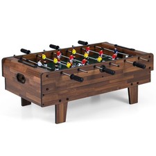 Multi Game Table Set Kids & Adults Foosball Table w/ Ping Pong-Brown