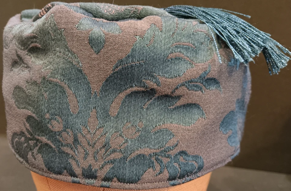 GORRA PARA FUMAR Repro 1800s Estilo Victoriano Malva Pana Talla Mediana Foto 2 de 4