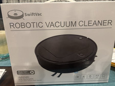 SwiftVac Robotic Vacuum Cleaner USB Rechargeable Smart Robot Vacuum Black NEW