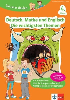 Klett Die Lern-Helden Deutsch, Mathe und Englisch 4. Klasse: Die wichtigsten The