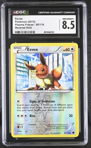 CGC 8.5 Eevee 2013 Plasma Freeze 90/116 Reverse Holo Pokemon Card