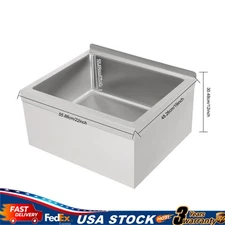 Commercial Wall-mounted Mop Sink Stainless Steel Floor Mop Sink Rectangular
