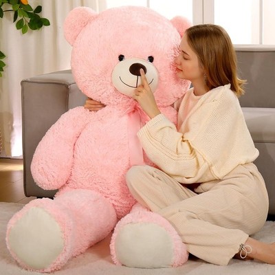 XXL Teddybär 130 cm Pink Großes Weihnachtsgeschenk