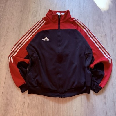 Vintage Adidas Track Jacket   Größe L   Rot/Weiß/Schwarz   Y2K