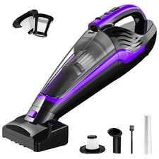 Cordless Handheld Vacuum Cleaner Powerful Suction LED Light Car Home Cleaning