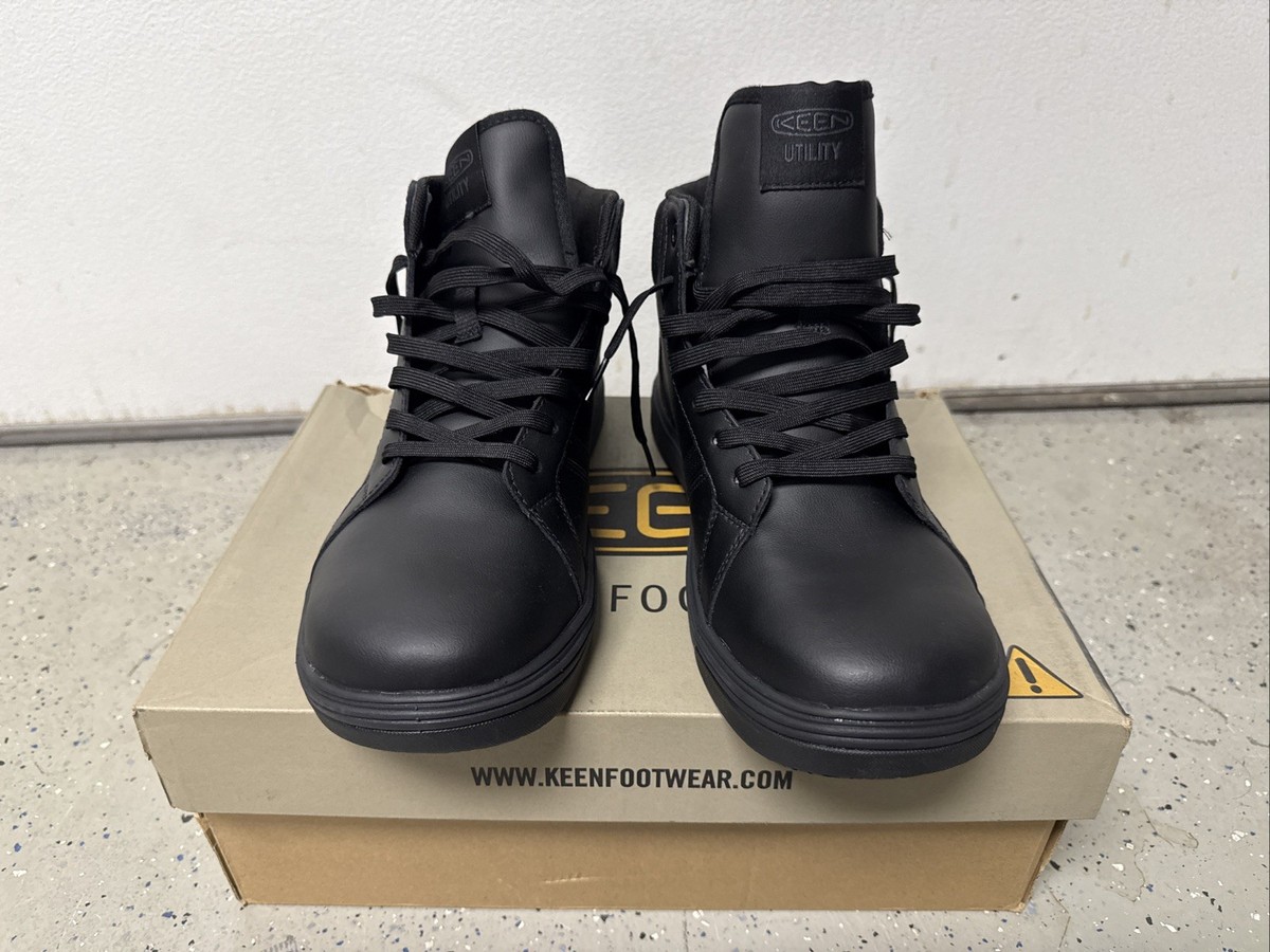 Keen Utility Mens Kenton Mid PTC Soft Toe Black Leather Work 