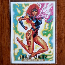 2024 Marvel Masterpieces ‘92 Platinum Jean Grey # 46 Leather Parallel SP RARE