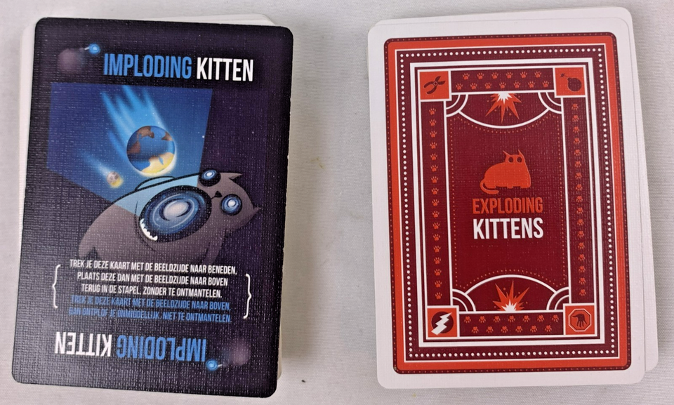 Exploding Kitens Game Exploding Kittens Card Game Dutch Edition Base Family Game | eBay UK