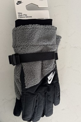 Nike High Pile Fleece Gloves Men's L, Black & Gray, NWT