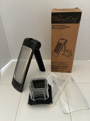 Pampered Chef #1105 Microplane Fine Grater Zester With Instructions and Box