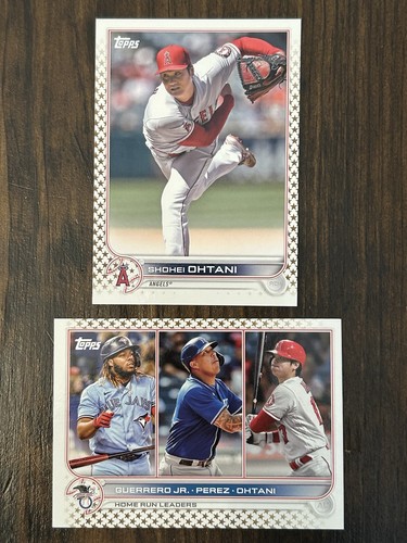 L0T OF 2 Shohei Ohtani 2022 Topps Gold Stars 660  & 48 LL - Los Angeles Angels