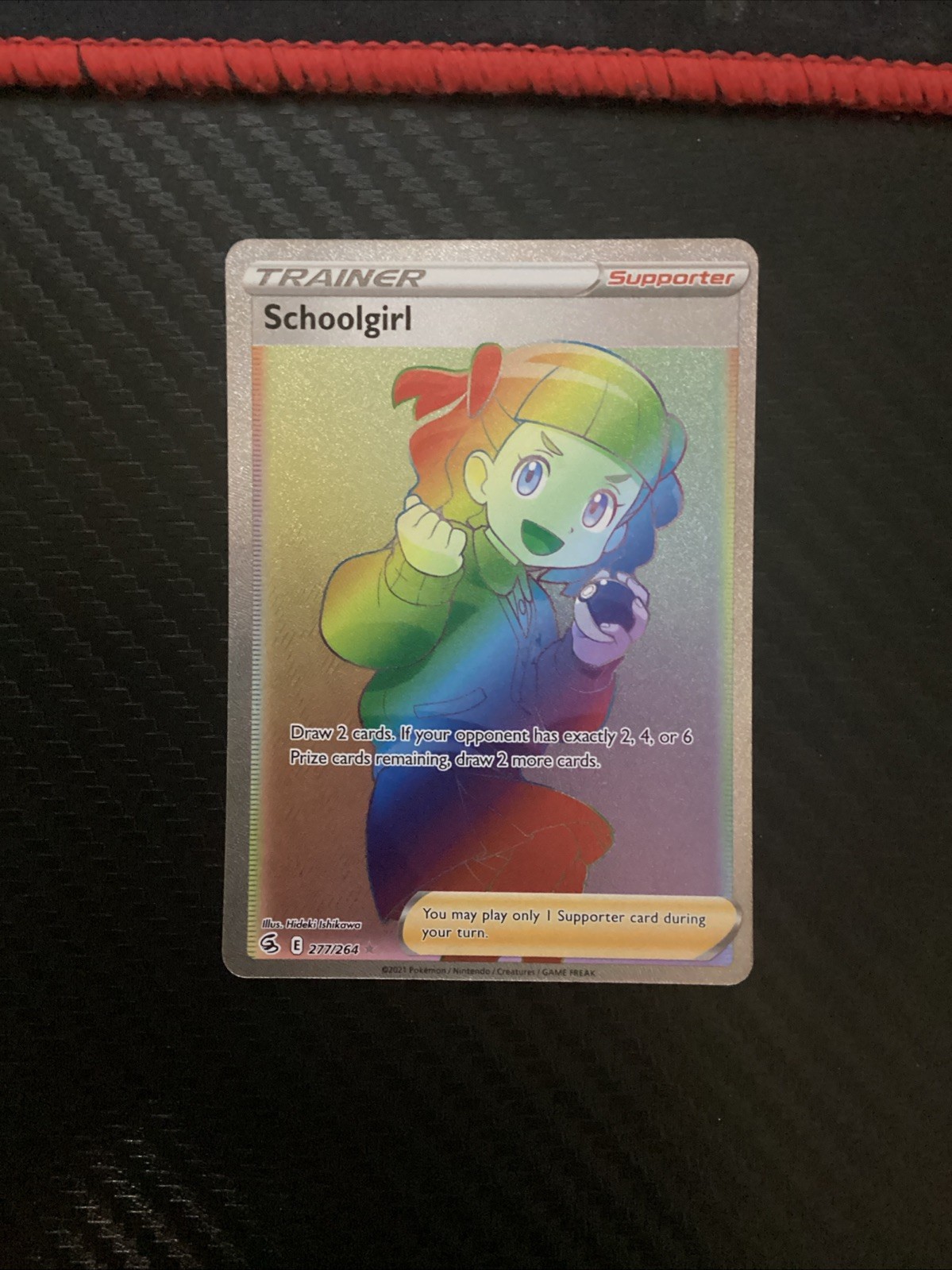 Schoolgirl 277/264 Fusion Strike Rare Rainbow NM