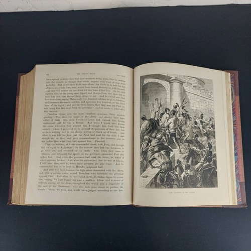 The Child's Bible 1800's Holy Scripture 200 Illustrations Leather Cassell - Imagen 8 de 10
