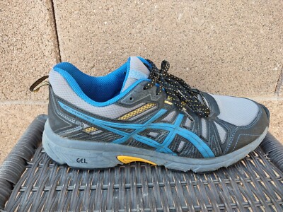 Asics Men 11.5 Trail Running Shoes Blue Green Black 1011A560 ASICS Gel-Venture 7 Shoes Mens Size 11.5 Black Gray Mesh  main image 2