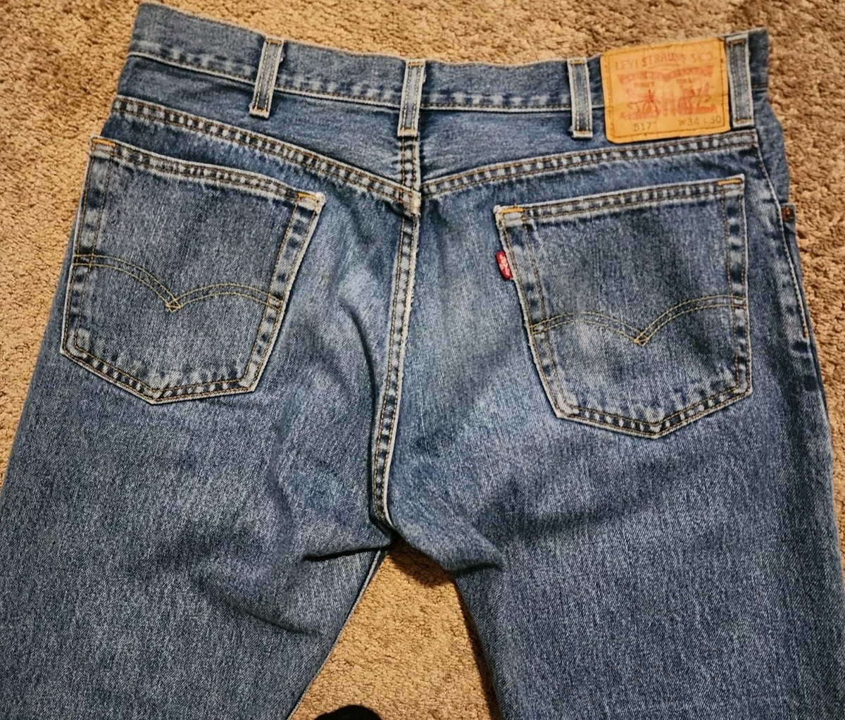Levis 517 Jeans Mens 34x30 Blue Boot Cut American Western Denim | eBay