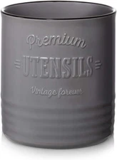 7.2″ Large Ceramic Kitchen Utensil Holder for Countertop Farmhouse Utensil Crock