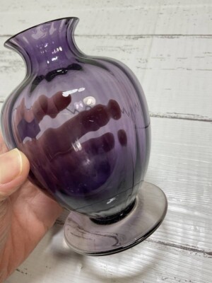 BACCARAT France purple AQUARELLE Crystal Single flower vase From