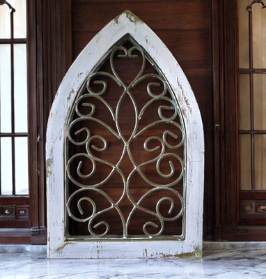 Arched Window Wall Decor, Shabby Gothic Farmhouse