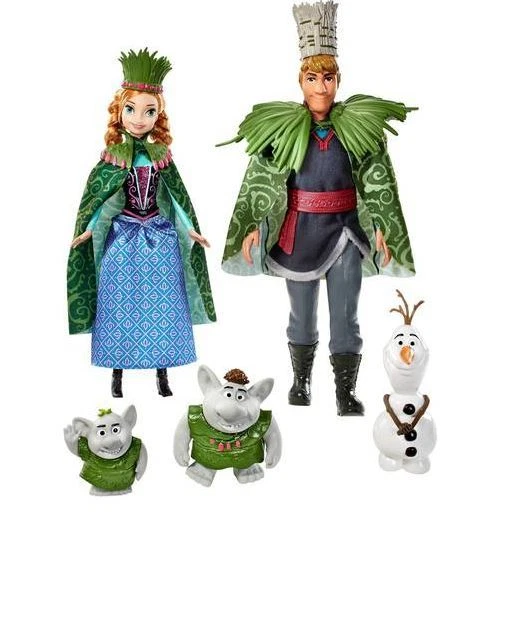 MUÑECA DISNEY FROZEN CAJA GRANDE JUEGO DE BODA TROLL DE LUJO CON OLAF Y 2 TROLLS NUEVO Foto 2 de 2