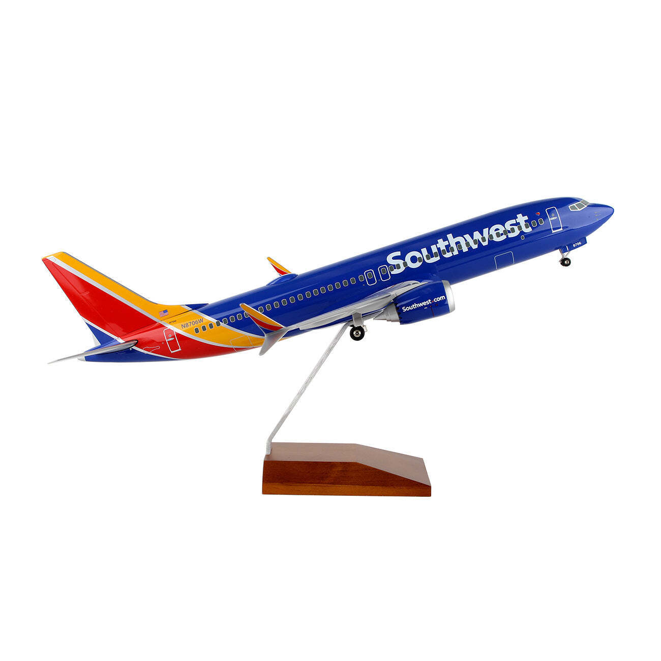 Skymarks SKR8268 Southwest Airlines B737-Max 8 Schreibtischplatte 1/100 Modell AV Flugzeug