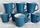 Vintage Pyrex Mugs Blue, set of 8