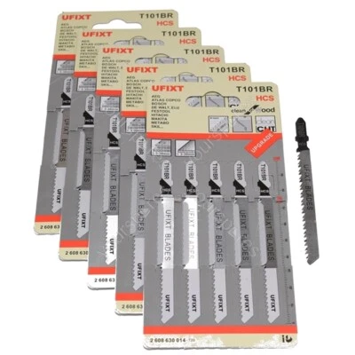 UFIXT Jigsaw Blades T101BR For Down Cutting Laminates and Veneers HCS 25 Pack