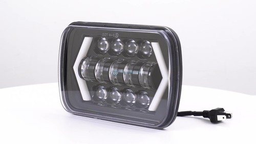 2 faros LED 7x6 luz de giro HI-Lo para Dodge Ram 50 Jeep Cherokee XJ - Vídeo 1 de 1
