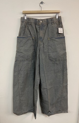 Free People Shibuya Women’s Pull-On Wide-Leg Jeans New With Tags Size S RRP £140 - Picture 3 of 7