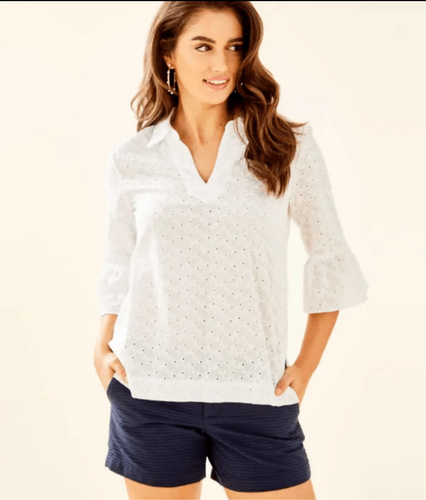 Haut Lilly Pulitzer 'Willa' Taille XS - Violet Royal, Motif Animaux, Neuf Avec étiquette