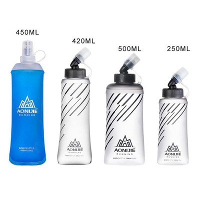 2x Faltbare TPU Wasserflaschen 500 Ml – BPA-frei, Weich, Für Sport Wie Laufen, Wandern & Radfahren