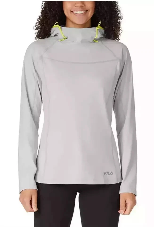 Fila Women's Midweight Training Pullover Hoodie Gray Medium Gorp - Image 3 of 4