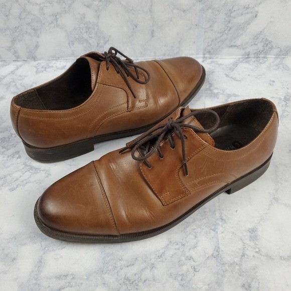 SAOLA Scarpe eleganti Cole Haan 11 5 M Dustin Ox II oxford C24042 marrone chiaro punta in pelle