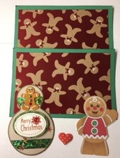Gingerbread Man Christmas Mats and Scrapbook Paper Piecing