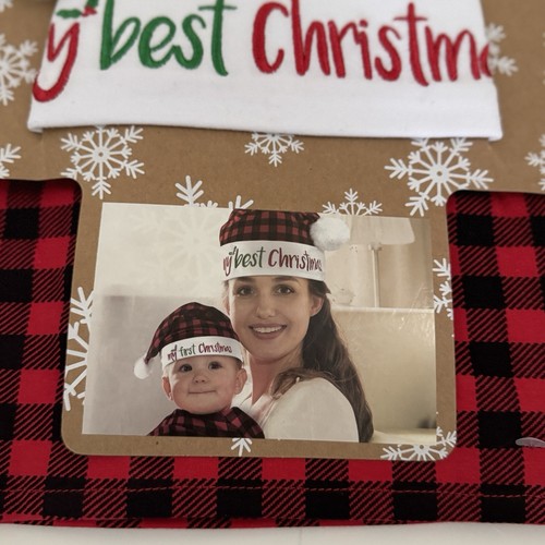 NEW Matching Red Plaid Hats & Swaddle Baby Blanket Christmas | Baby Essentials - Picture 2 of 6