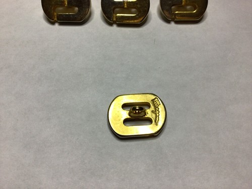 10 Vintage Ferragamo FF logo Replacement Buttons Gold Silver Tone Marked & Tag - Picture 2 of 3